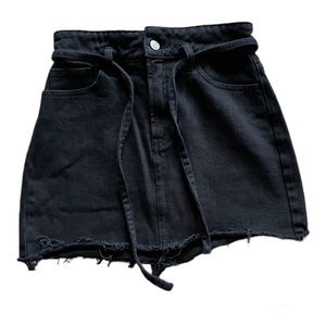 PacSun black denim mini skirt, High waisted, Size 24